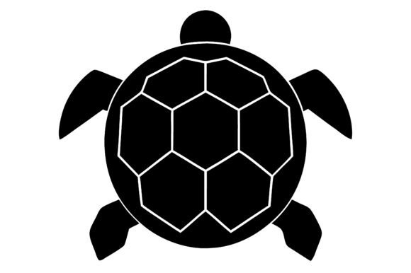 Download Black Turtle with White Shape Silhouette - Shape silhouette Collection