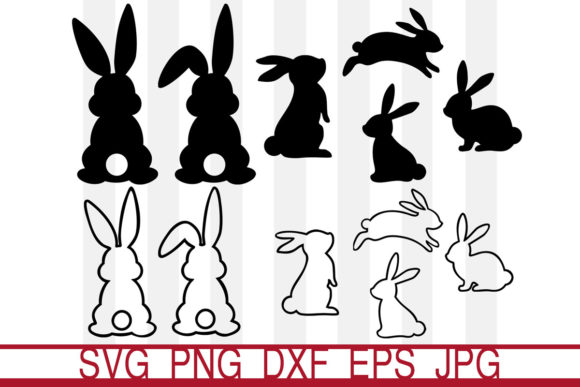 Download Easter Bunny Shape Silhouette - Shape silhouette Collection
