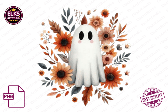 Download Vintage Fall Ghost Clipart, Autumn Boho - Premium Resources